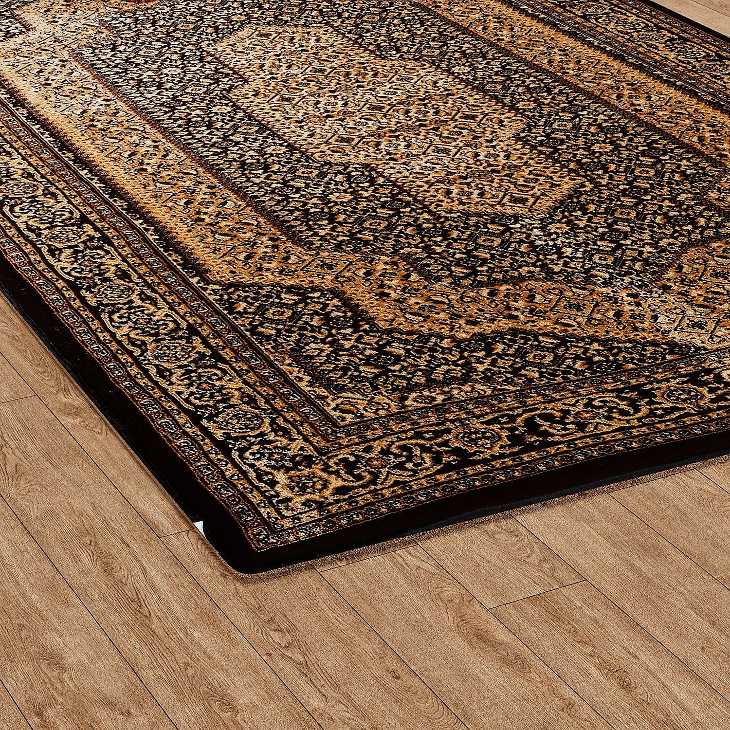 Polyester Traditional Rug and Door Mat - Yellow
