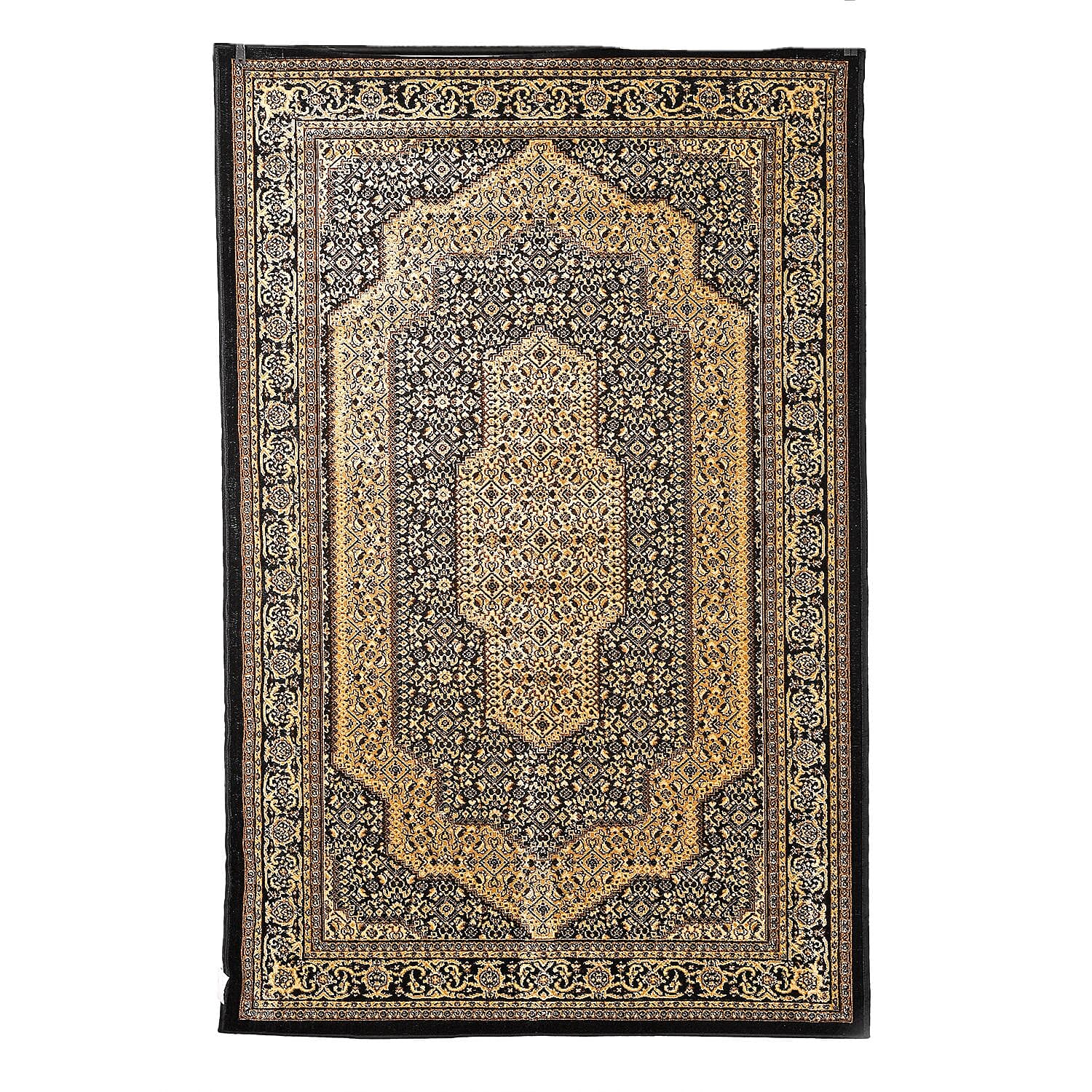 Polyester Traditional Rug and Door Mat - Yellow