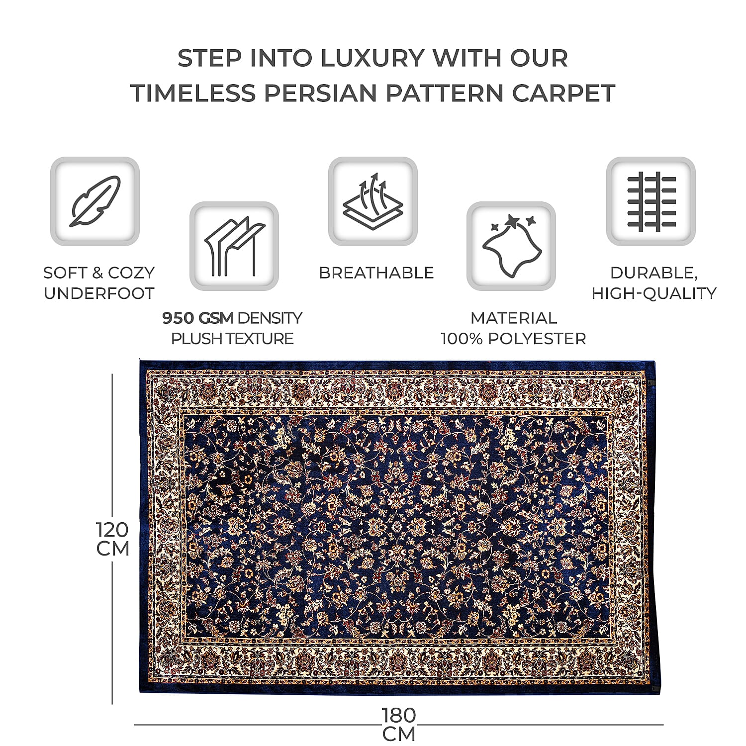 Polyester Traditional Rug and Door Mat - Yellow