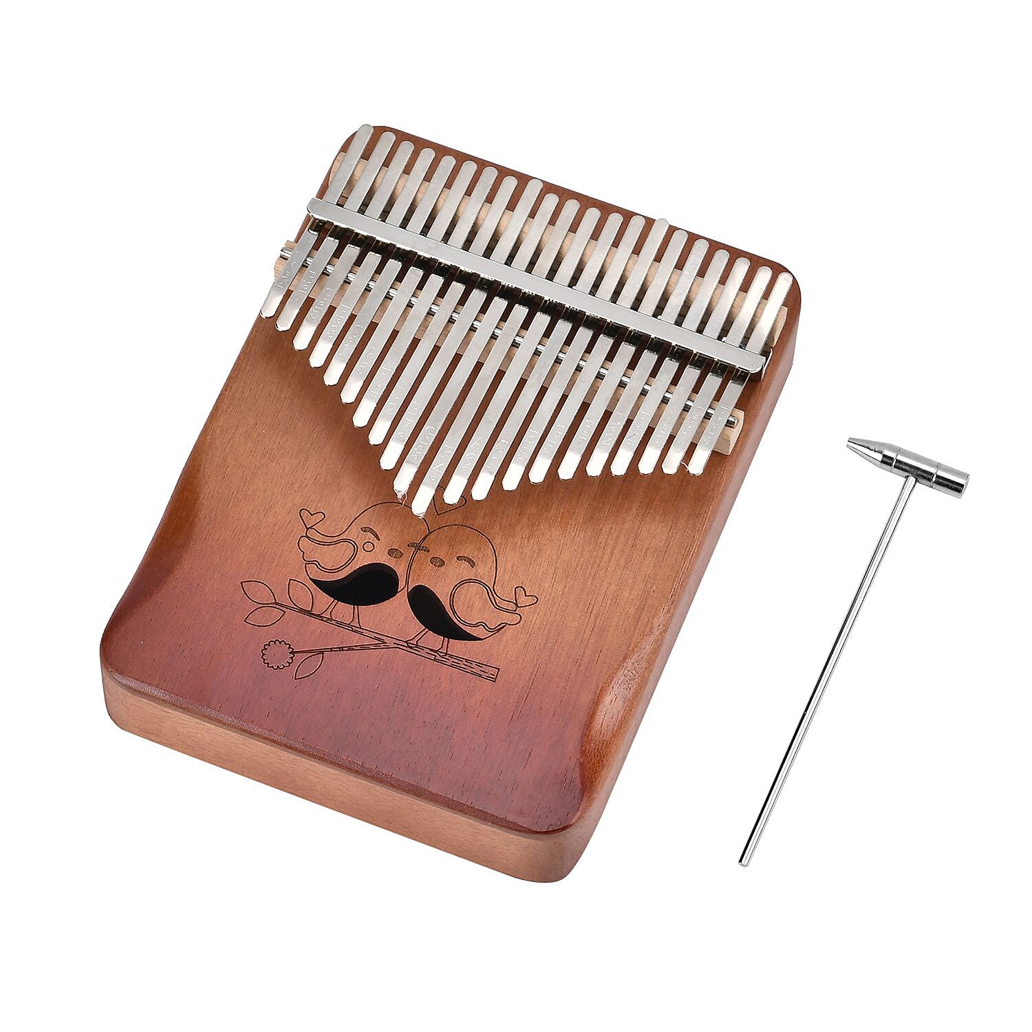 Kalimba- 21 Sound Thumb Piano (Size 17x12x3 cm) - Brown