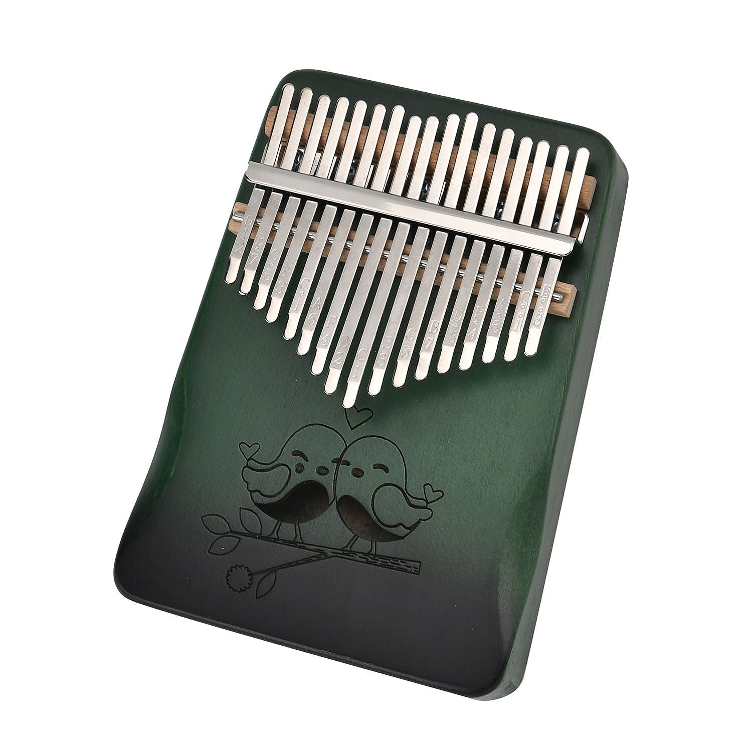 Kalimba- 17 Sound Thumb Piano (Size 17x12x3 cm) - Green