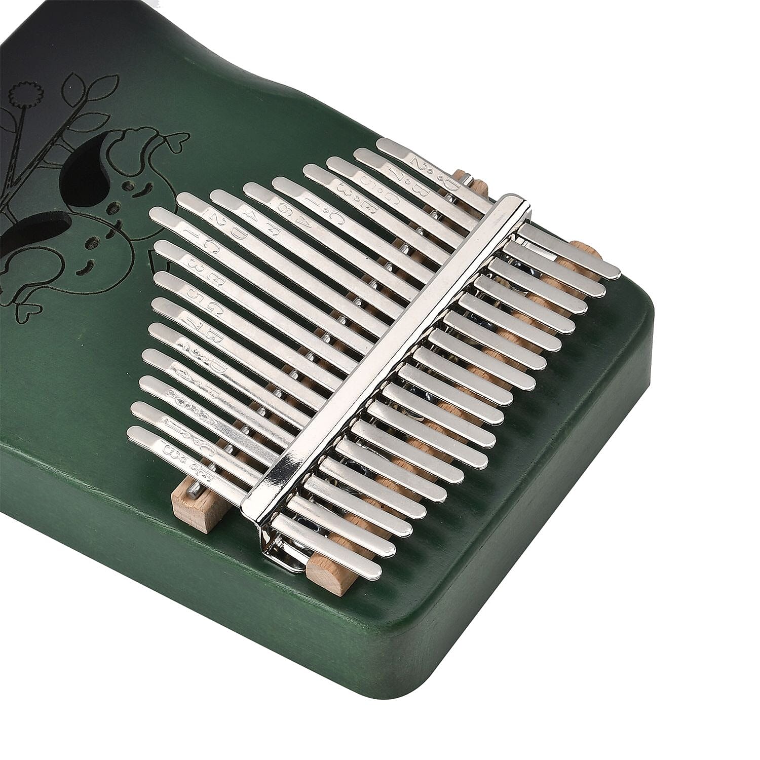 Kalimba- 17 Sound Thumb Piano (Size 17x12x3 cm) - Green