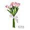 10 Pcs Realistic Tulip Bouquet with LED Light - White