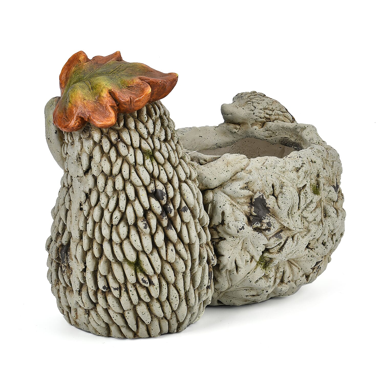 Decorative Hedge Hog Planter - Bronze Green