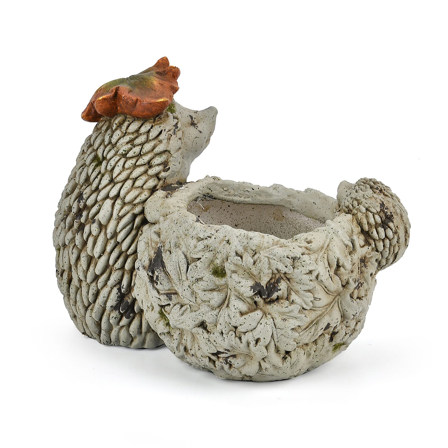 Decorative Hedge Hog Planter - Bronze Green