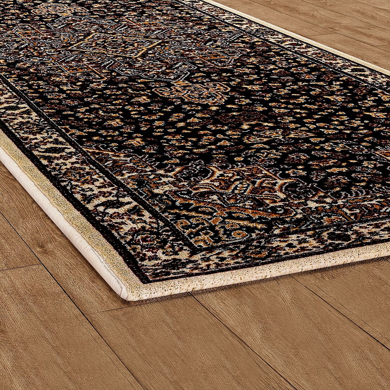 Pile Woven 950 GSM Traditional Carpet (Size 180x66 cm) - Maroon