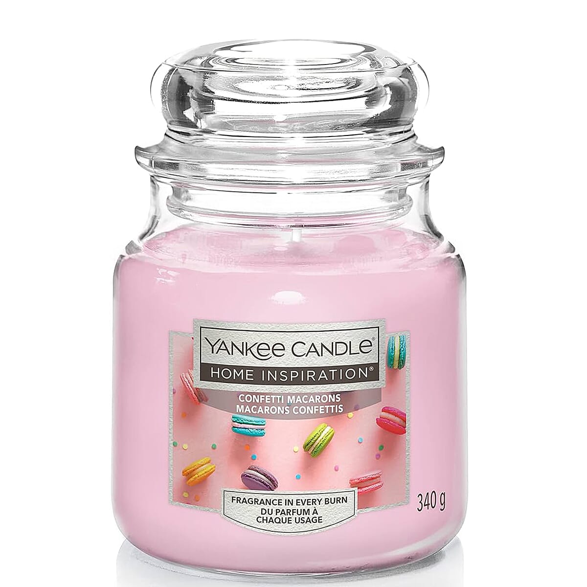 Yankee Candle Home Inspiration - Confetti Macaron - Medium Jar (340g) - Light Pink