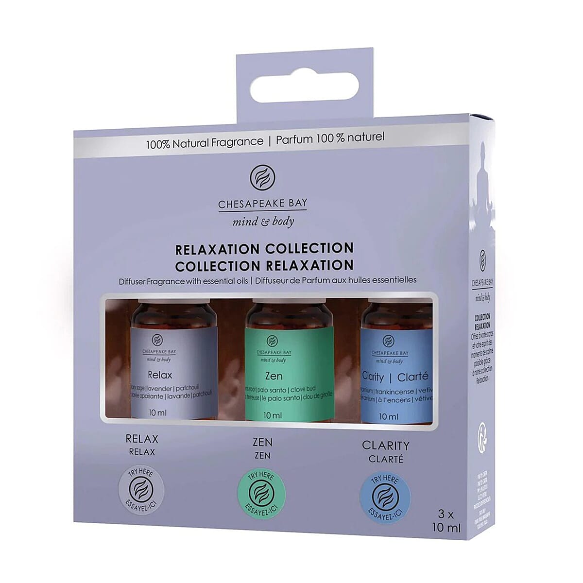 Yankee Candle CBC Oil Relaxation Collection (Pack of 3x10 ml) - Purple