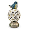 Bird Floral Ball with Solar Light - Blue & White