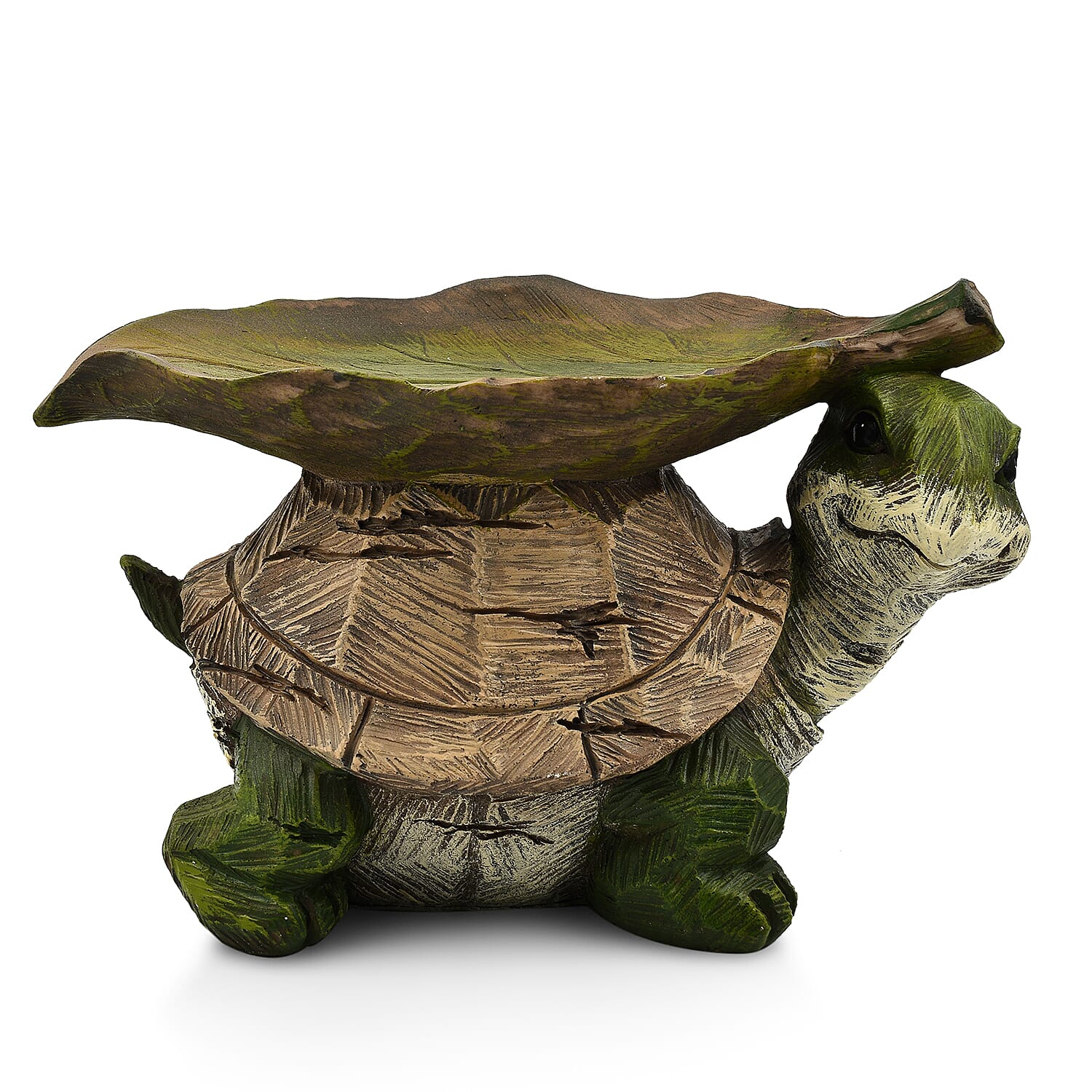 Outdoor Garden Turtle Birdfeeder - Green