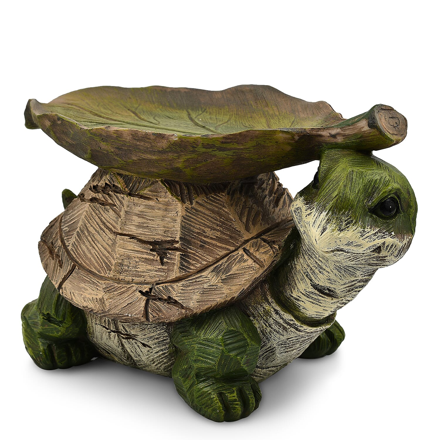 Outdoor Garden Turtle Birdfeeder - Green