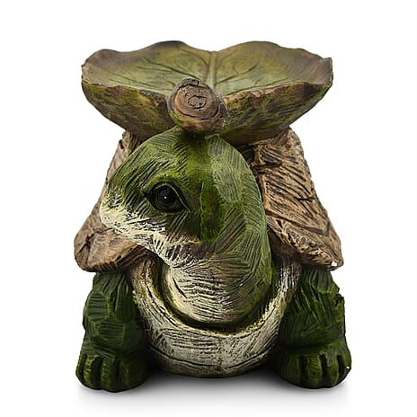 Outdoor Garden Turtle Birdfeeder - Green