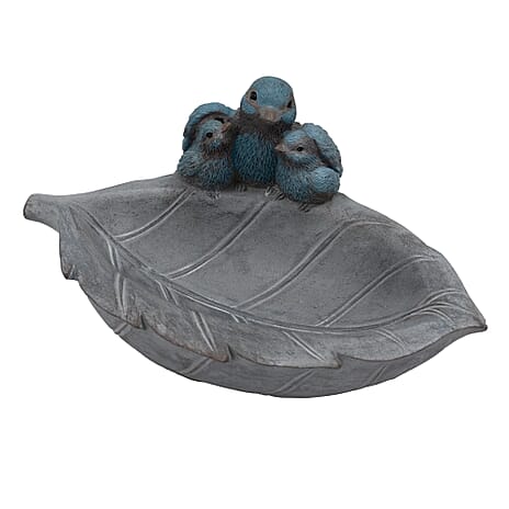 Outdoor Garden Bird Family Birdfeeder - Blue - White