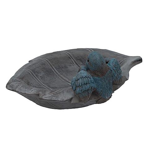 Outdoor Garden Bird Family Birdfeeder - Blue - White