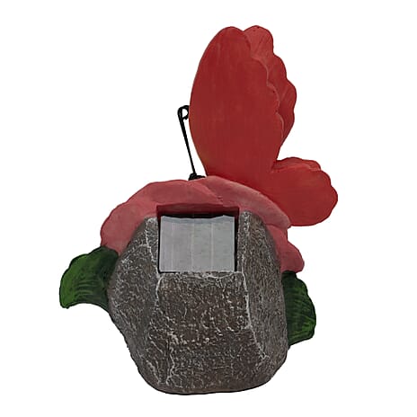 Set of 2 Bird and Butterfly Multicolor Solar Lights (Size 12x7.5x15 cm)