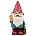 Pink Hat Flower Gnome Figurine