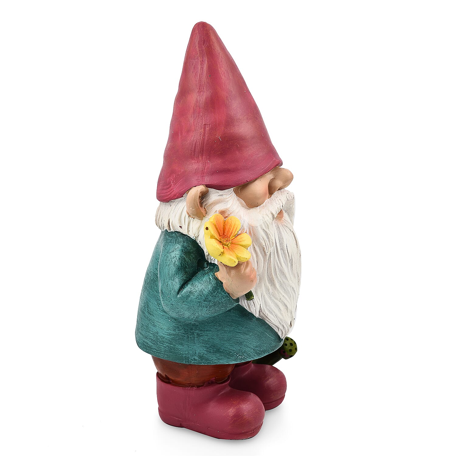 Pink Hat Flower Gnome (Size 25x14x10 cm)