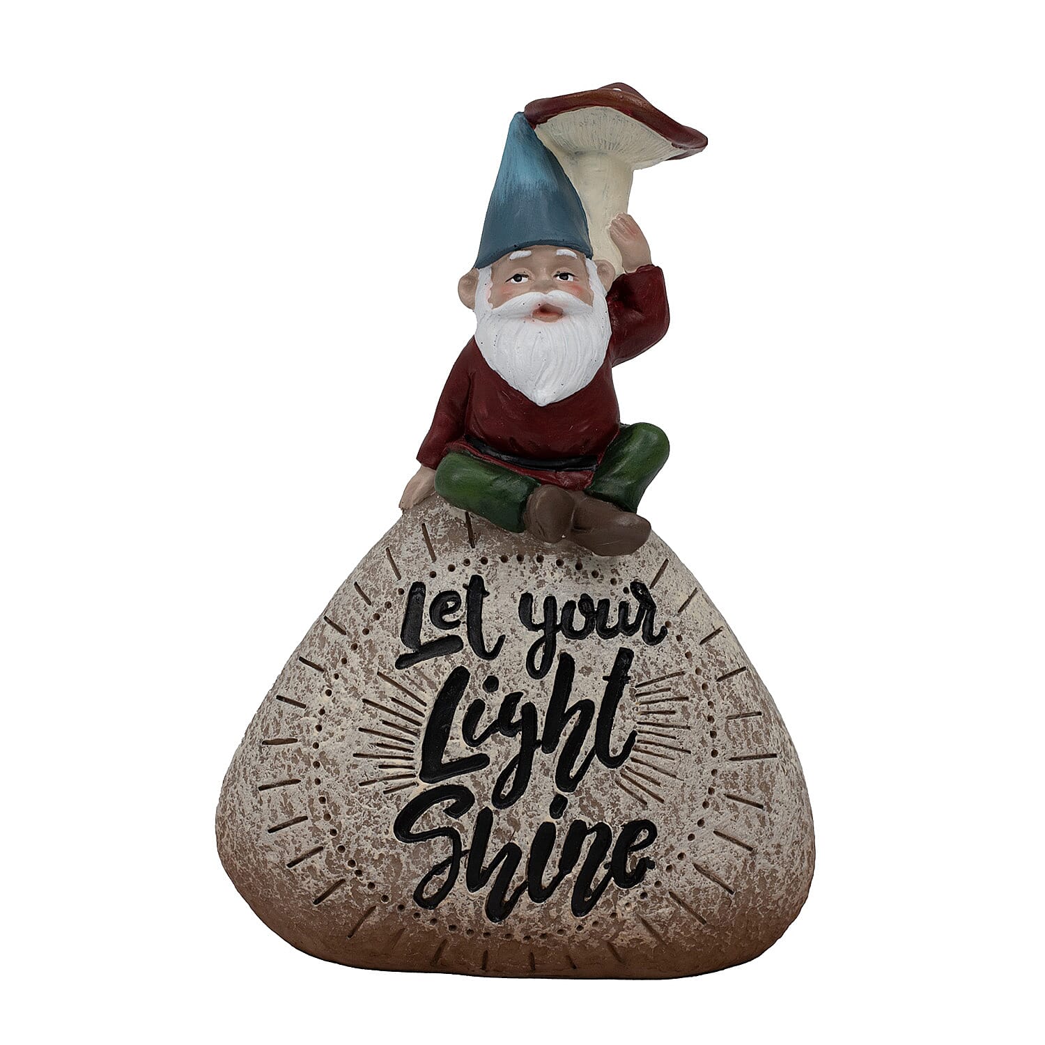 Gnome Garden Stone - Let Your Light Shine - Multi Gnome Garden Stone - Let Your Light Shine - Multi