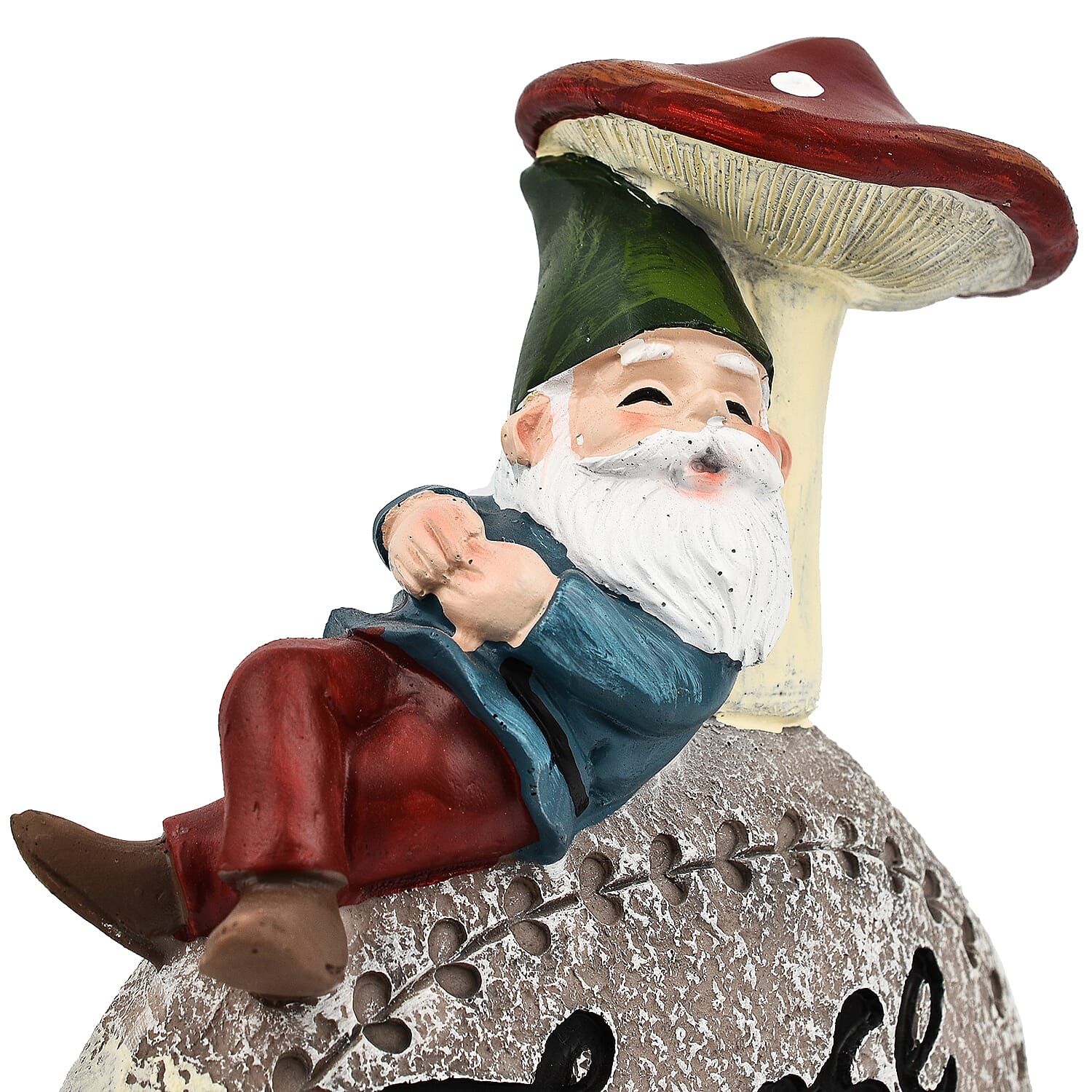 Gnome Garden Stone - Choose To Be Happy (Size 18x16x7.5 cm) - Red