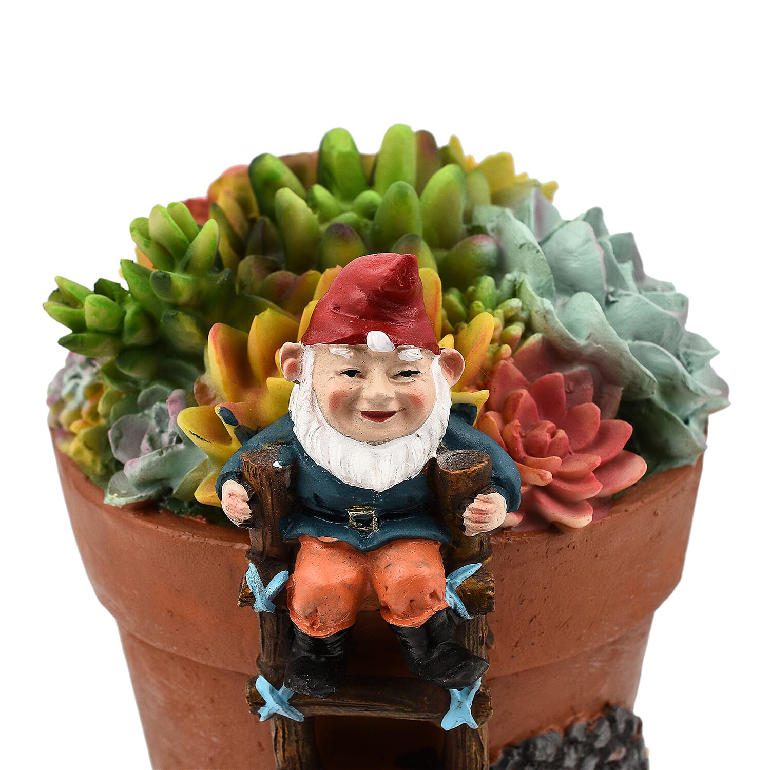 Garden Succulent Gnome House - Multi