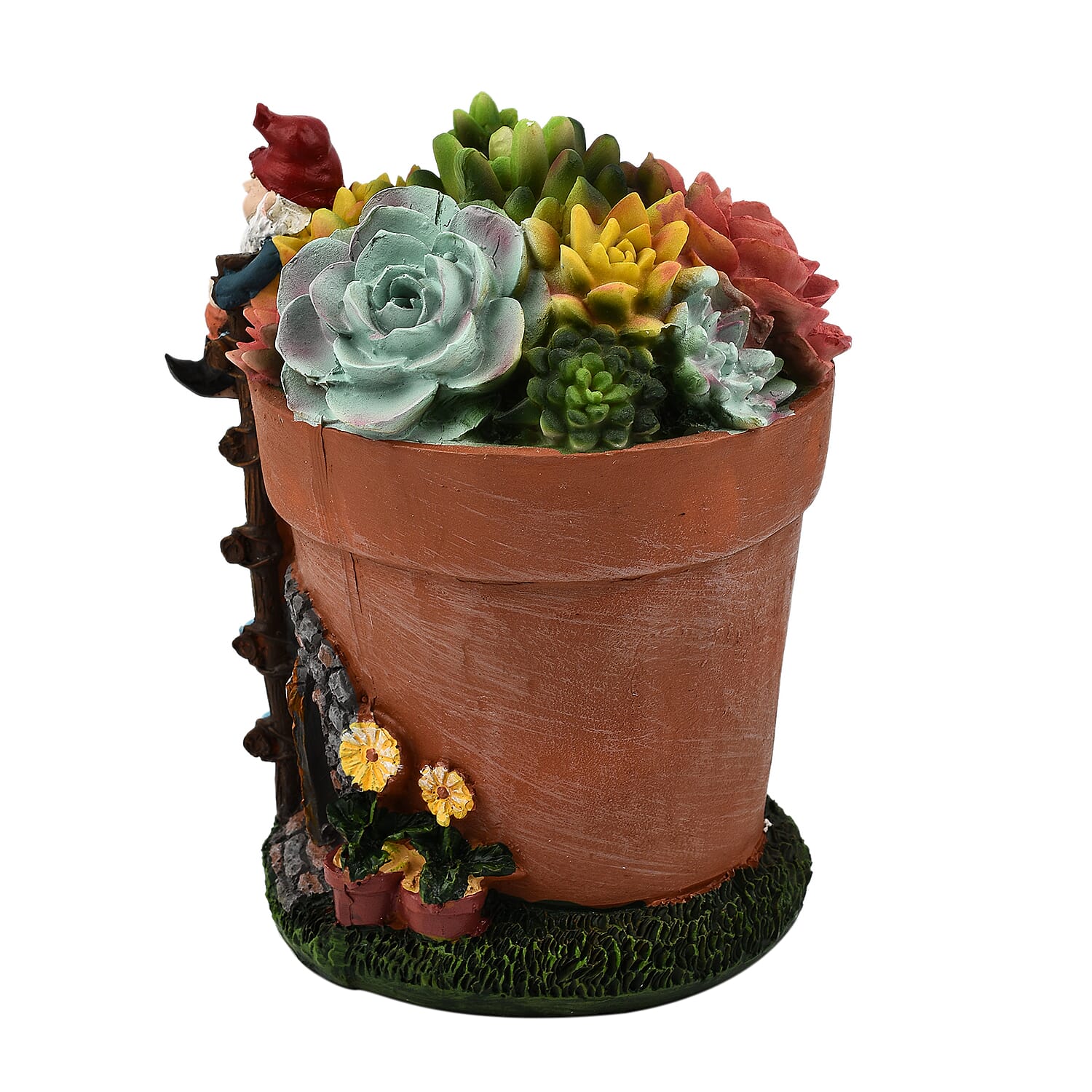 Garden Succulent Gnome House - Multi