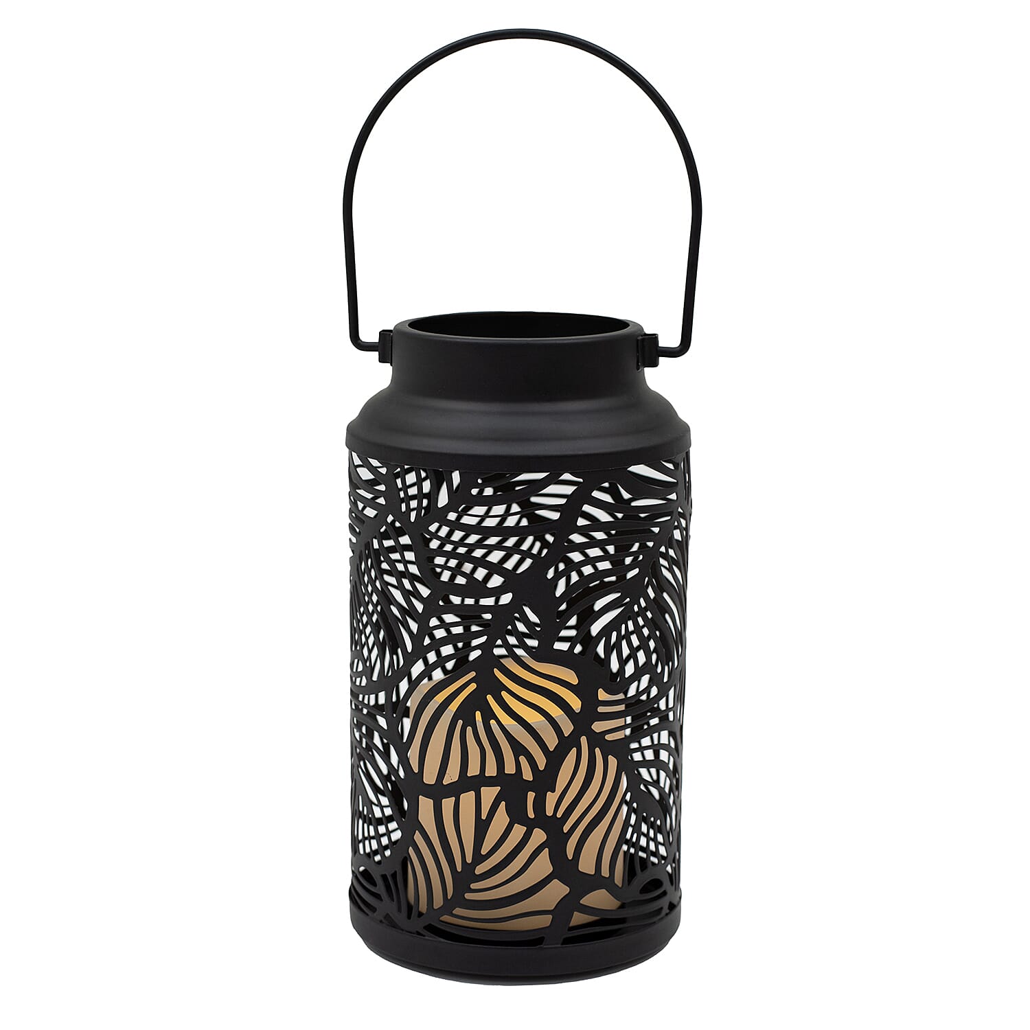 LED Lantern with a Sturdy Ring For Hanging - Black