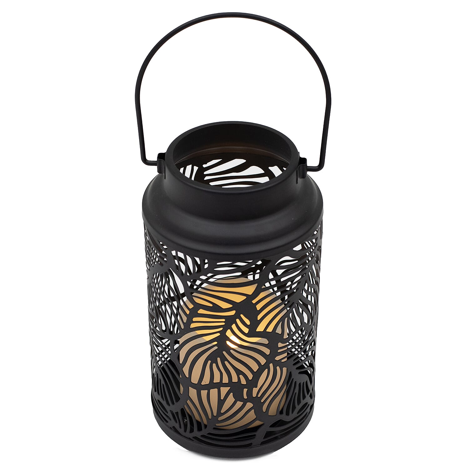 LED Lantern with a Sturdy Ring For Hanging - Black