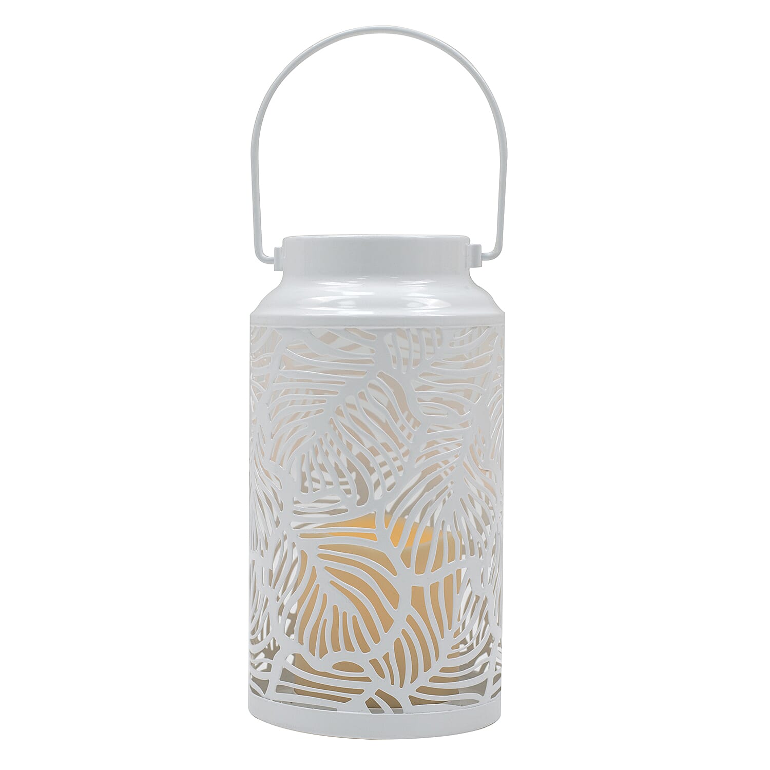 LED Lantern with a Sturdy Ring For Hanging - White
