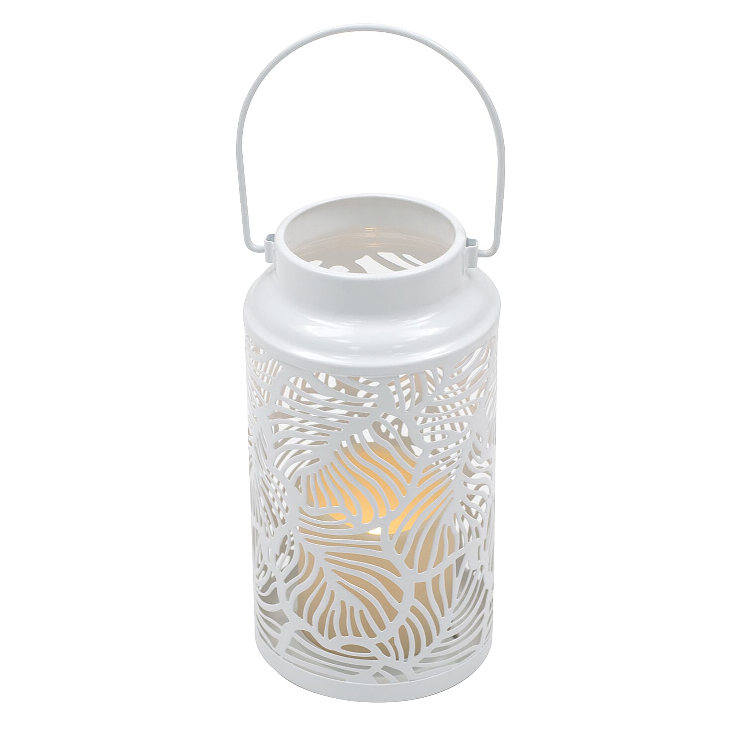 LED Lantern with a Sturdy Ring For Hanging - White