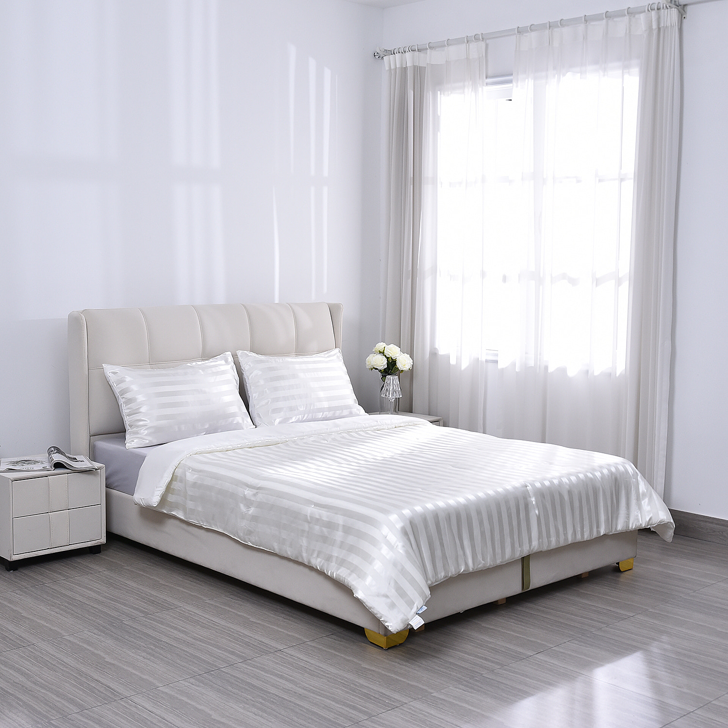 Polyester-Patterned-Comforter-and-Duvet-Size-200x1-cm-White-White