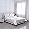 3 Piece Set - Striped Patterned Comforter with 2 Pillow Pillowcases - White