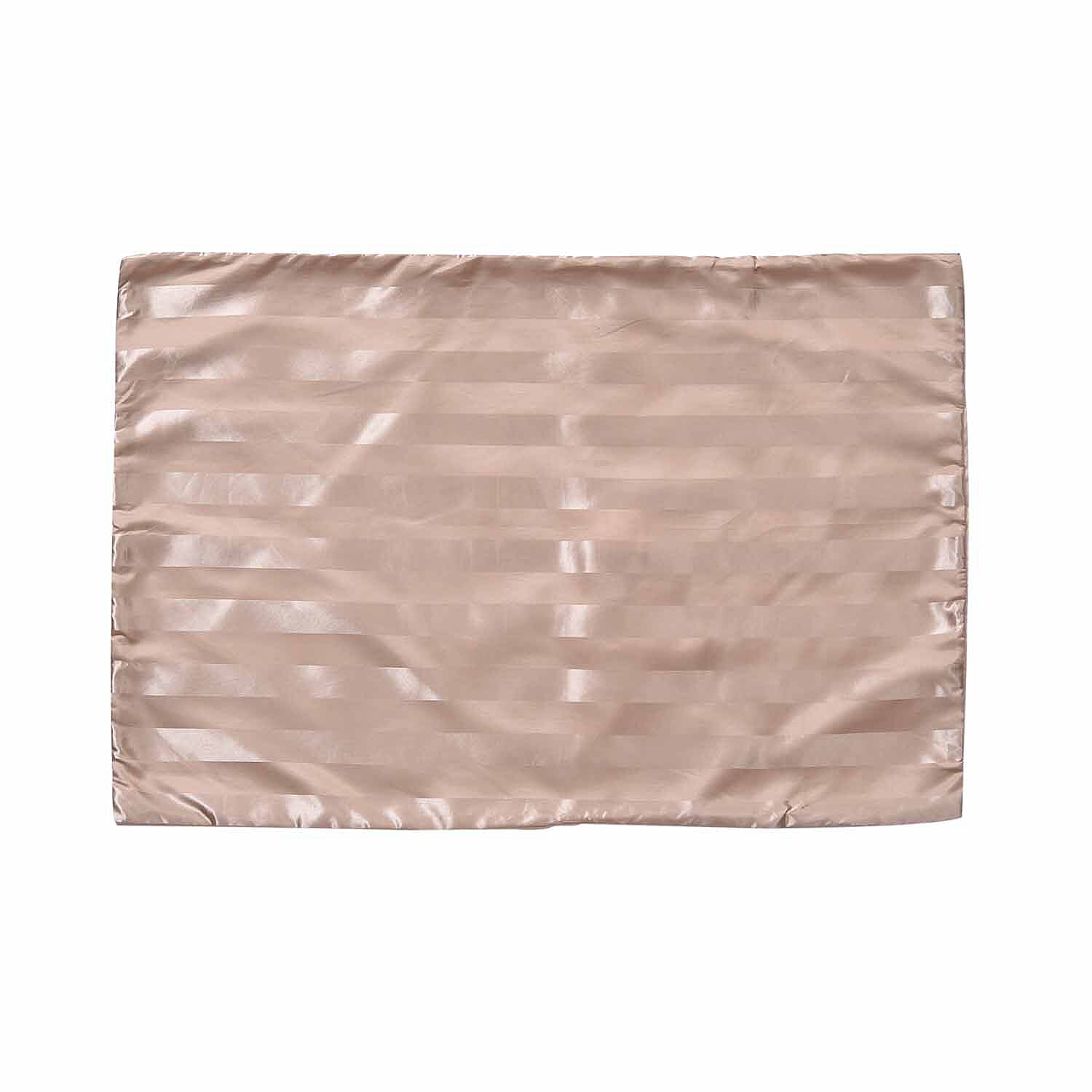 3 Piece Set - Striped Patterned Comforter with 2 Pillow Pillowcases - White