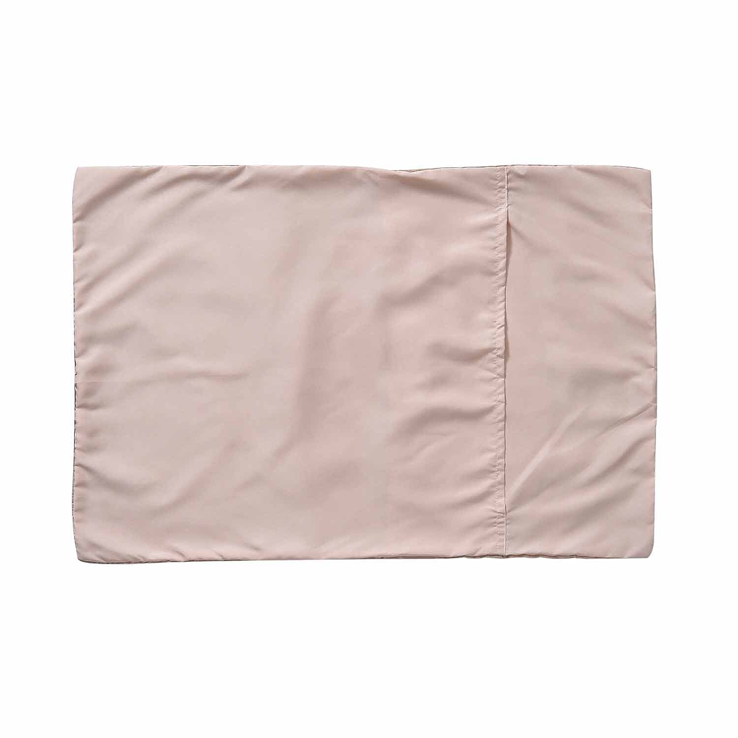 3 Piece Set - Striped Patterned Comforter with 2 Pillow Pillowcases - White