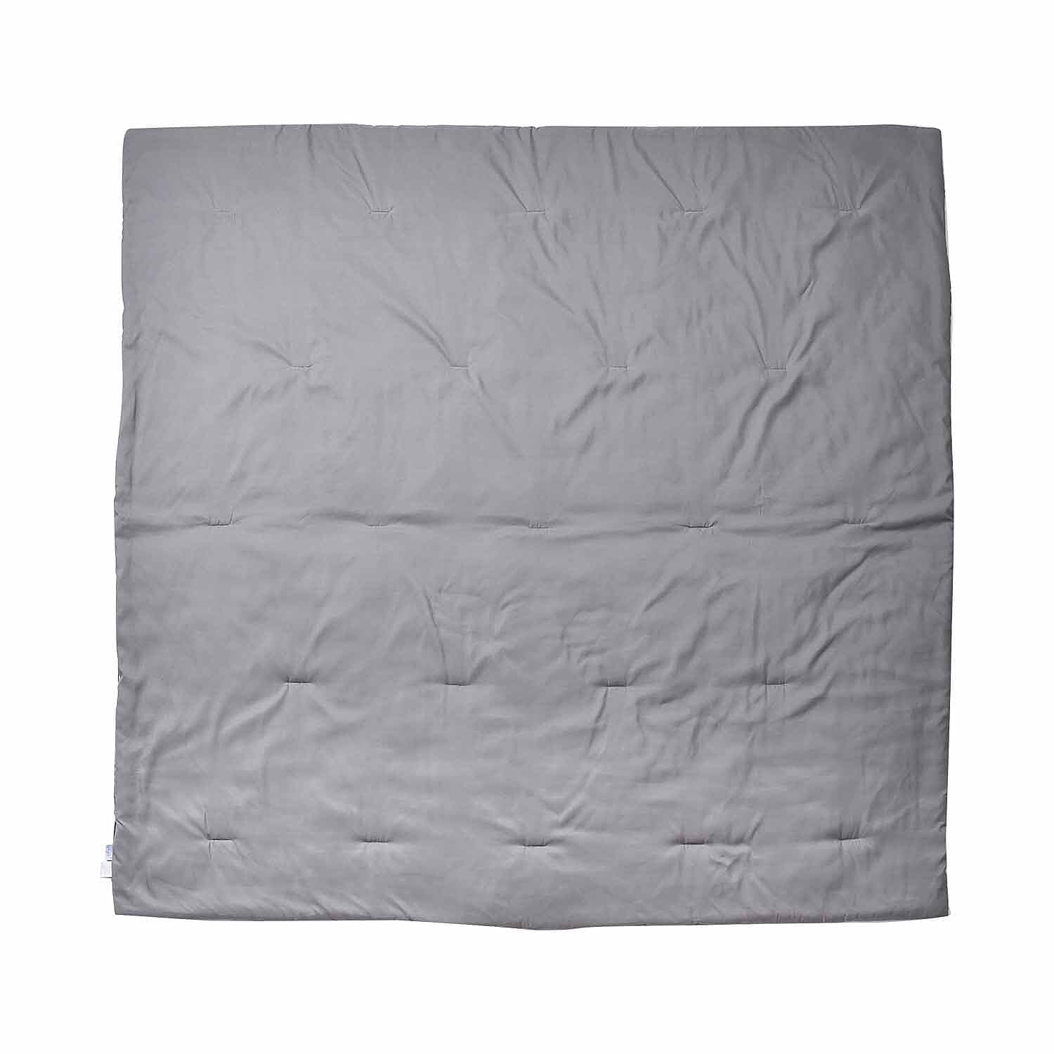 3 Piece Set - Striped Patterned Comforter with 2 Pillow Pillowcases - White