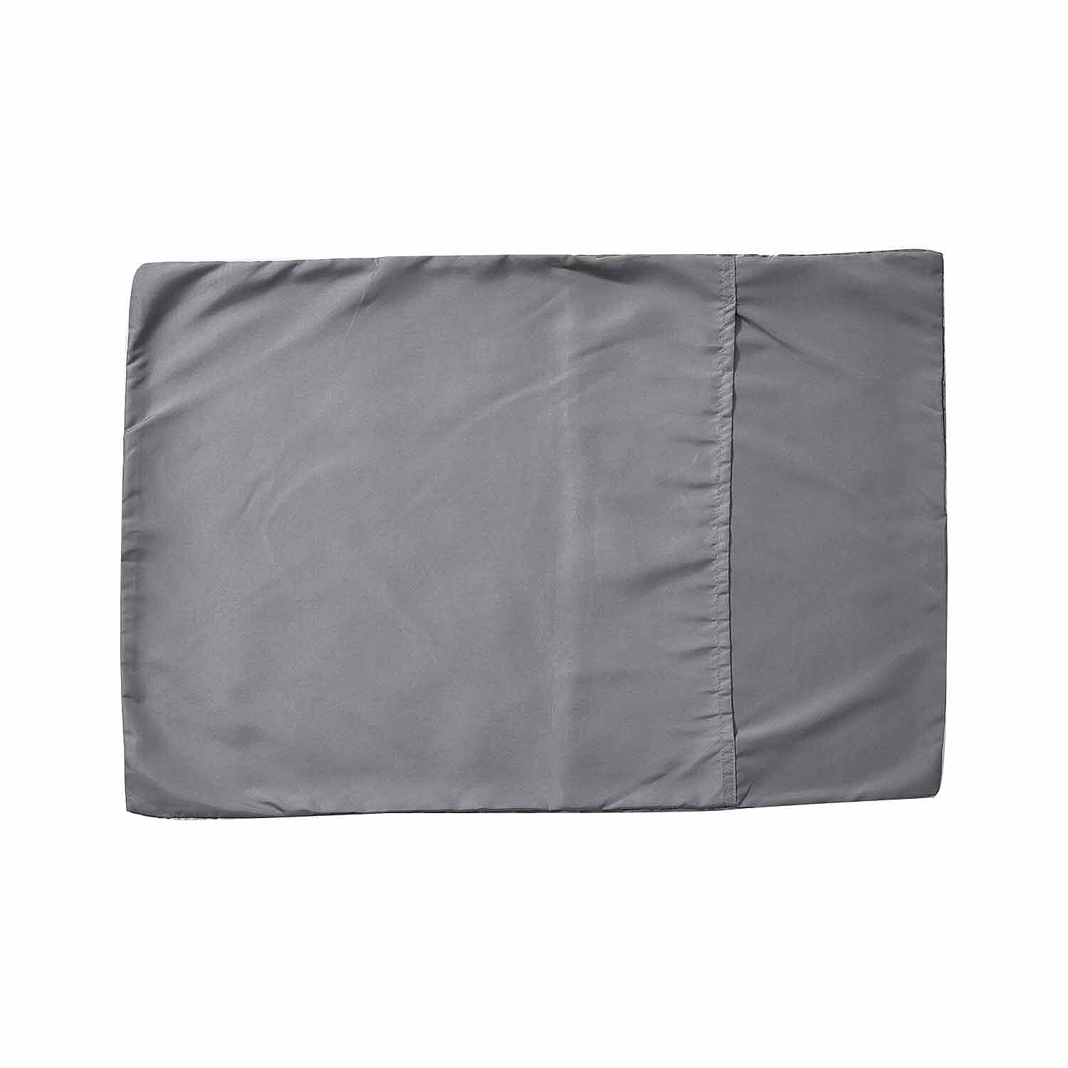 3 Piece Set - Striped Patterned Comforter with 2 Pillow Pillowcases - White