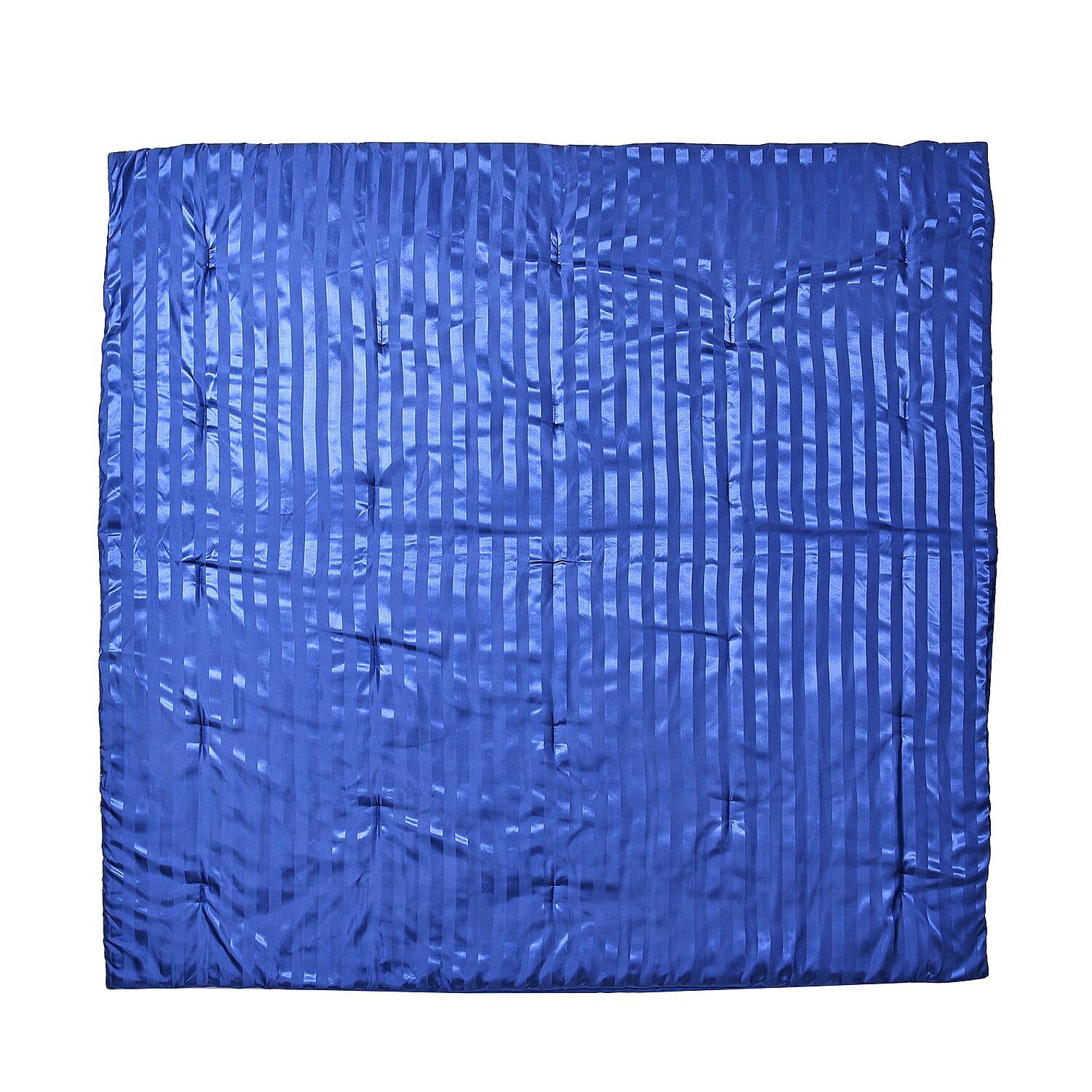 3 Piece Set - Striped Patterned Comforter with 2 Pillow Pillowcases - White