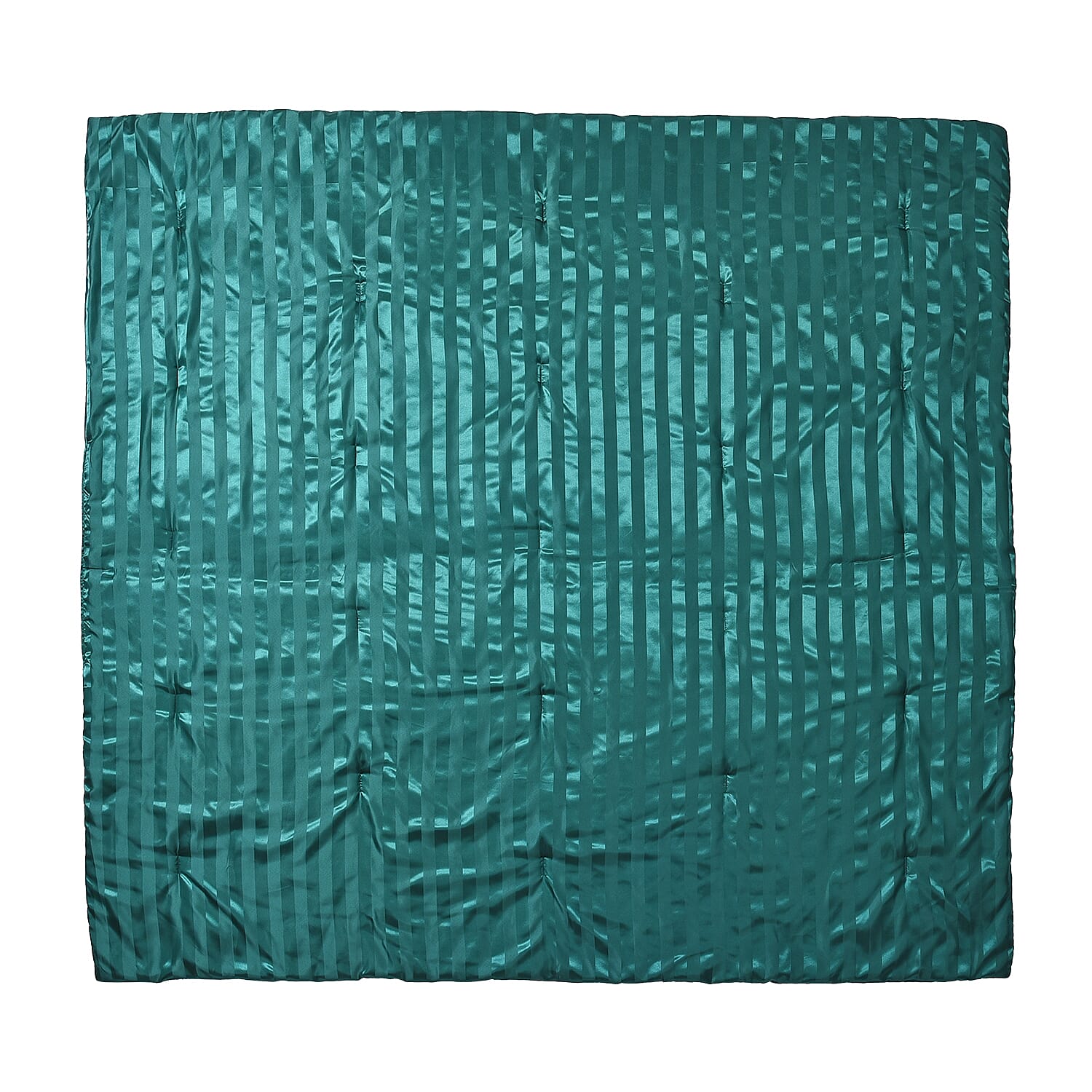 3 Piece Set - Striped Patterned Comforter with 2 Pillow Pillowcases - White