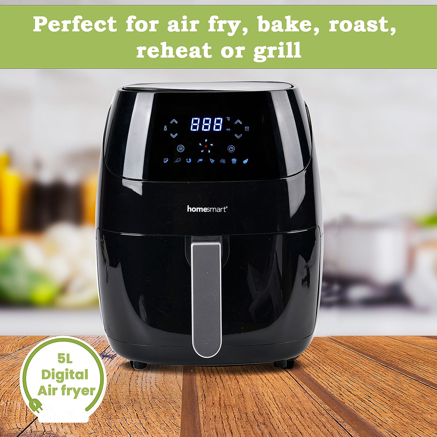 Special Offer - Homesmart Digital Air Fryer (5L) - Black