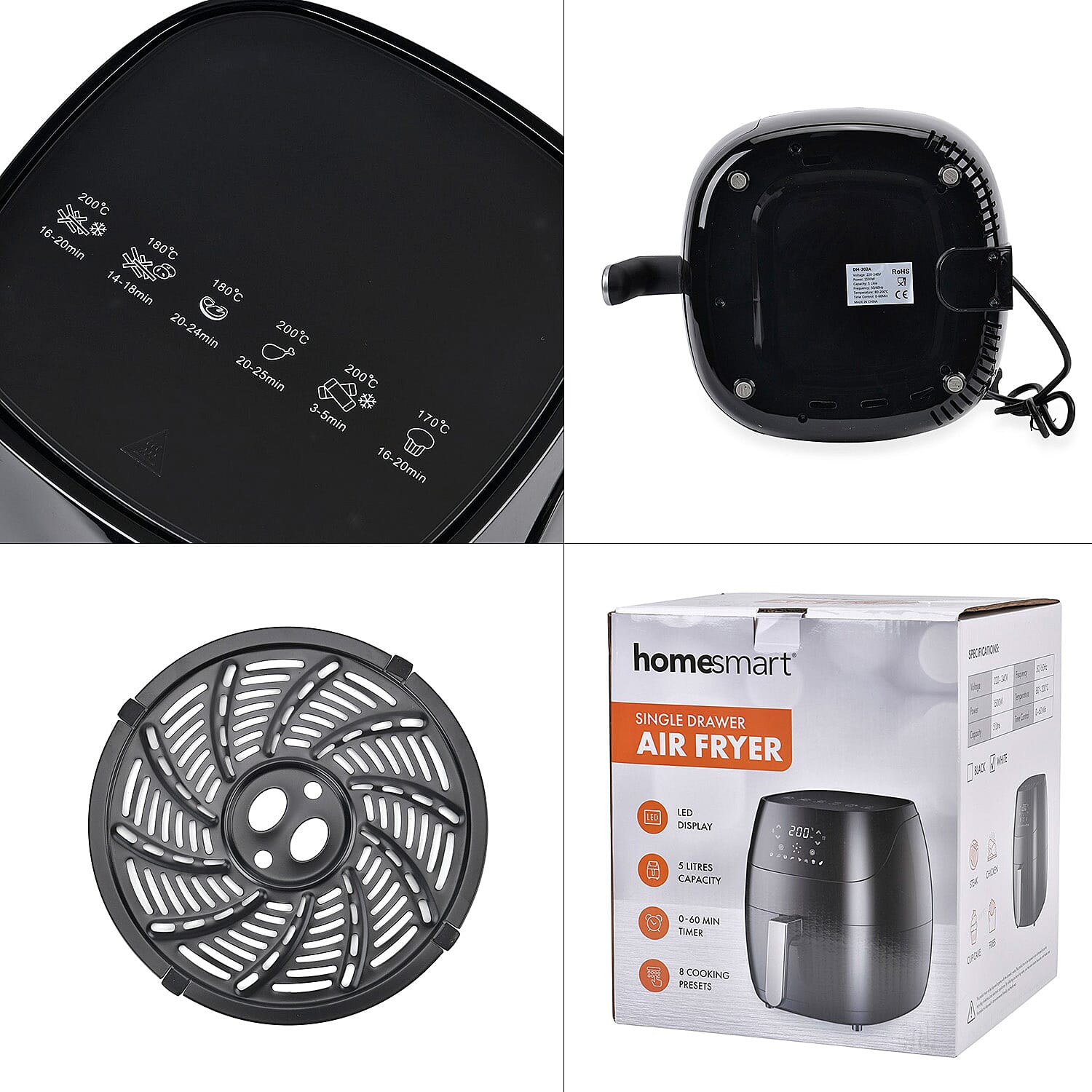 Special Offer - Homesmart Digital Air Fryer (5L) - Black