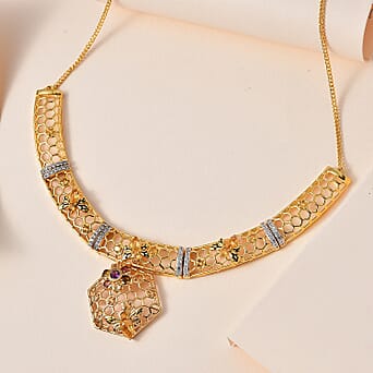 https://tjcuk.sirv.com/Products/76/9/7699682/Citrine-Multi-gemstones-Cluster-Necklace-Size-20-in-Vermeil-YG-Sterlin_7699682_3.jpg?w=342&h=342