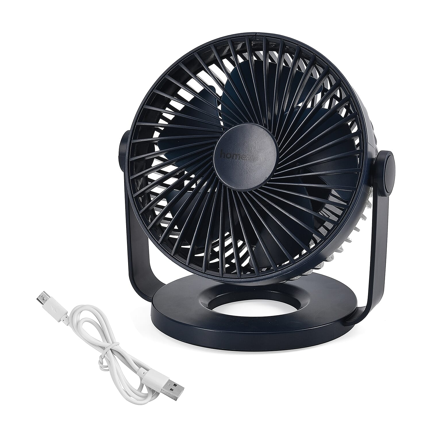 Homesmart Portable USB Table Fan with 1200mAh Battery - Dark Blue