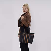 Genuine Leather Tote Bag with Handle Drop