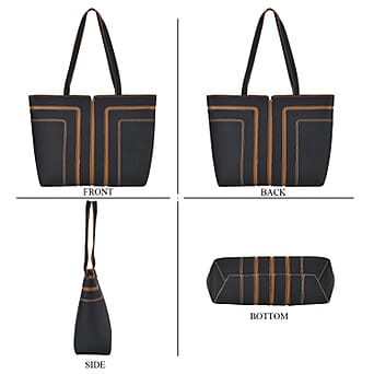 https://tjcuk.sirv.com/Products/77/0/7700285/Leather-Patterned-Tote-Bag-Size-32x12x28-cm-Black-Black_7700285_3.jpg?w=342&h=342