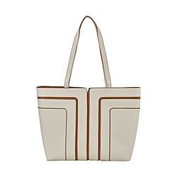 Genuine Leather Tote Bag with Handle Drop
