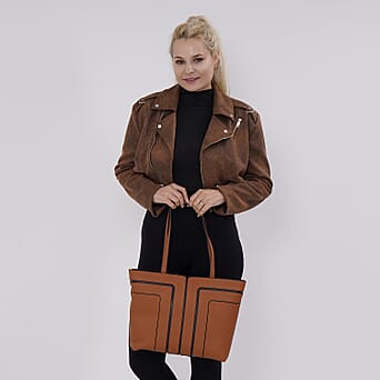 https://tjcuk.sirv.com/Products/77/0/7700288/Leather-Patterned-Tote-Bag-Size-32x12x28-cm-Brown-Black_7700288_1.jpg?w=342&h=342