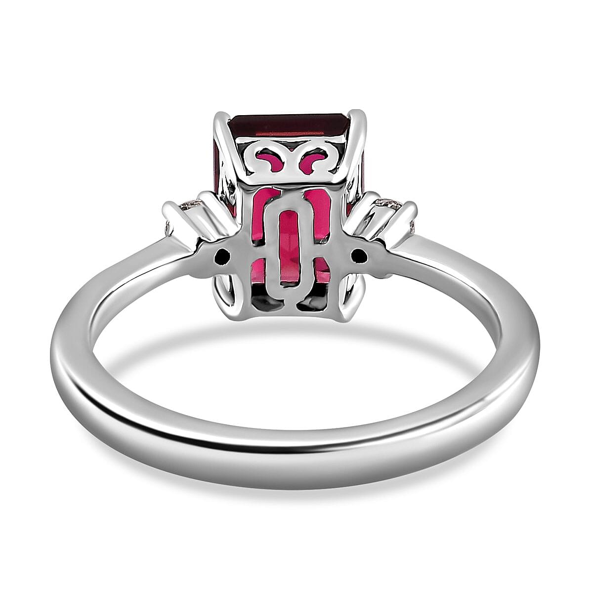 RHAPSODY 950 Platinum AAAA Rubellite & Diamond (V-S - E-F) Ring 2.21 Ct.