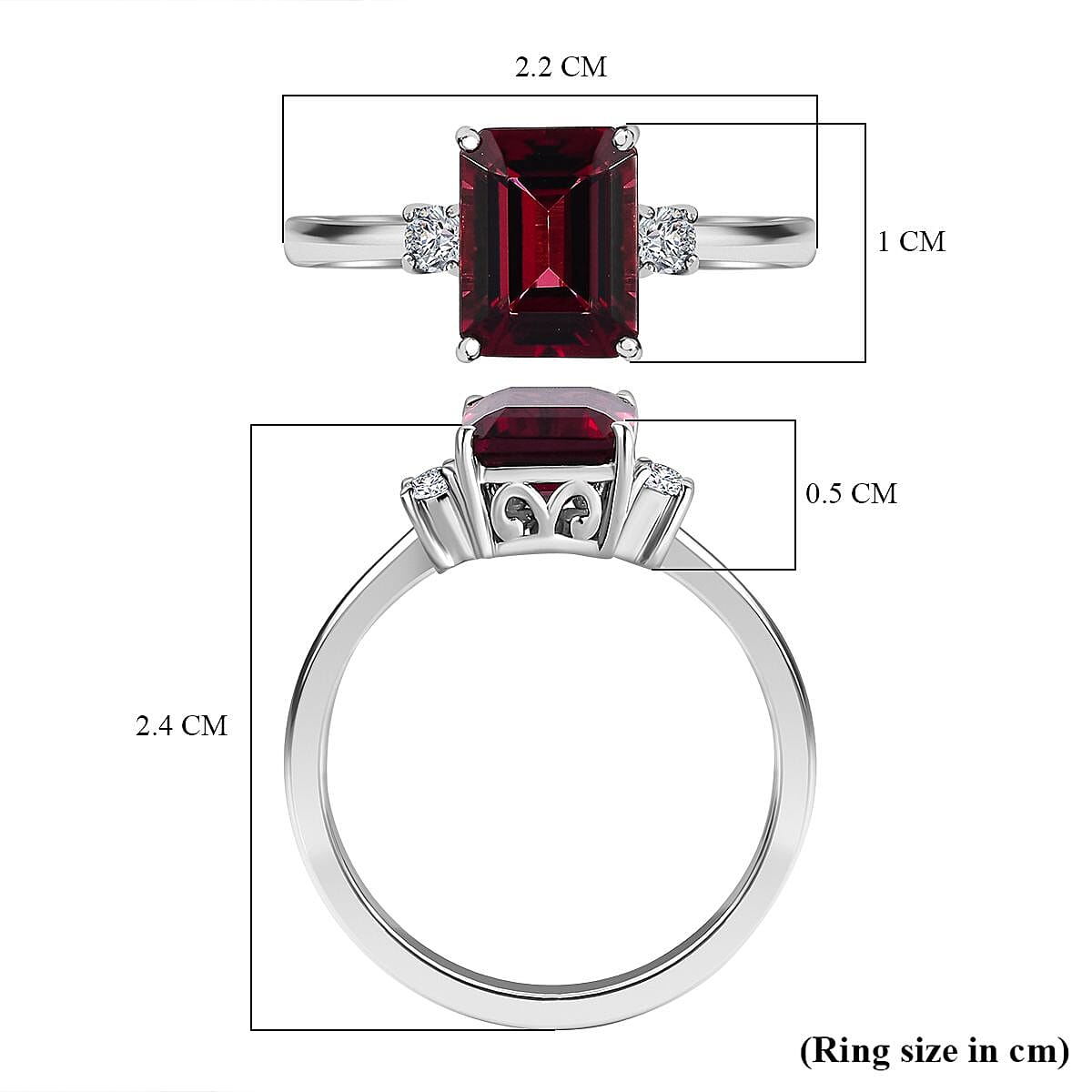 RHAPSODY 950 Platinum AAAA Rubellite & Diamond (V-S - E-F) Ring 2.21 Ct.