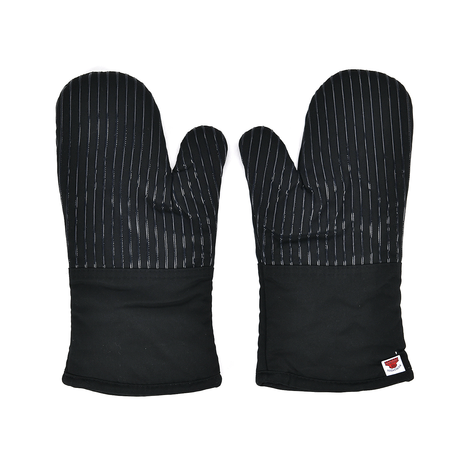 Big Red House Pair of Heat-Resistant Oven Mitts Gloves - Black