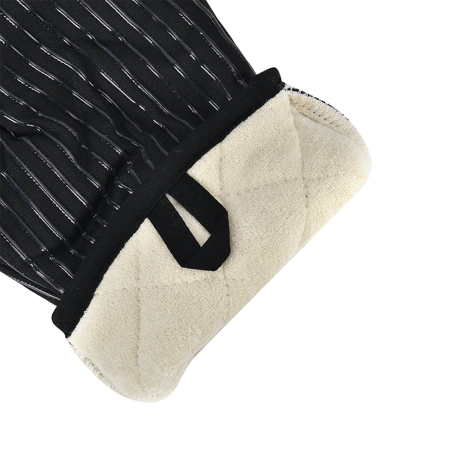 Big Red House Pair of Heat-Resistant Oven Mitts Gloves - Black