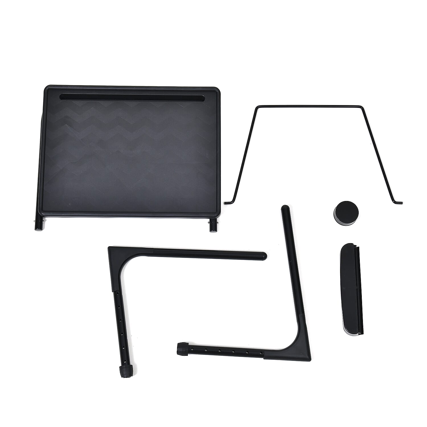 TV Tray and Cup Holder Large Folding Table - Black